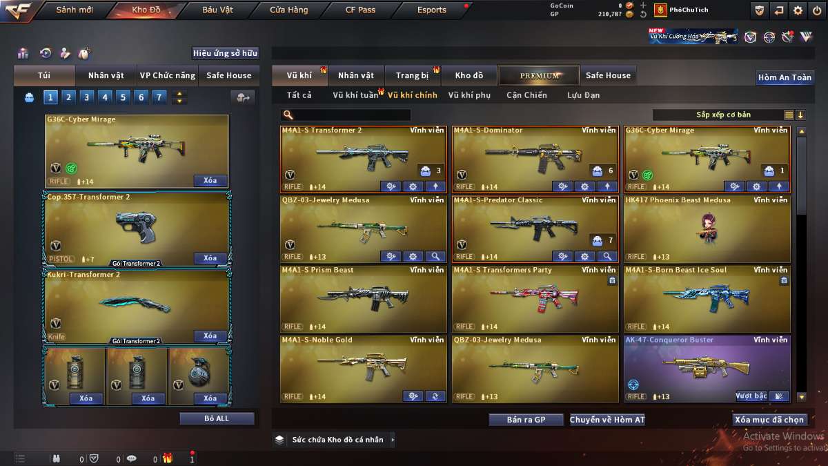 shop acc cf uy tin gia re